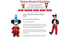 Desktop Screenshot of mickeymousecollectibles.com