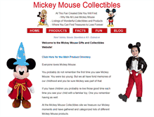Tablet Screenshot of mickeymousecollectibles.com